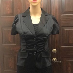 Small jacket ruched looks like satin